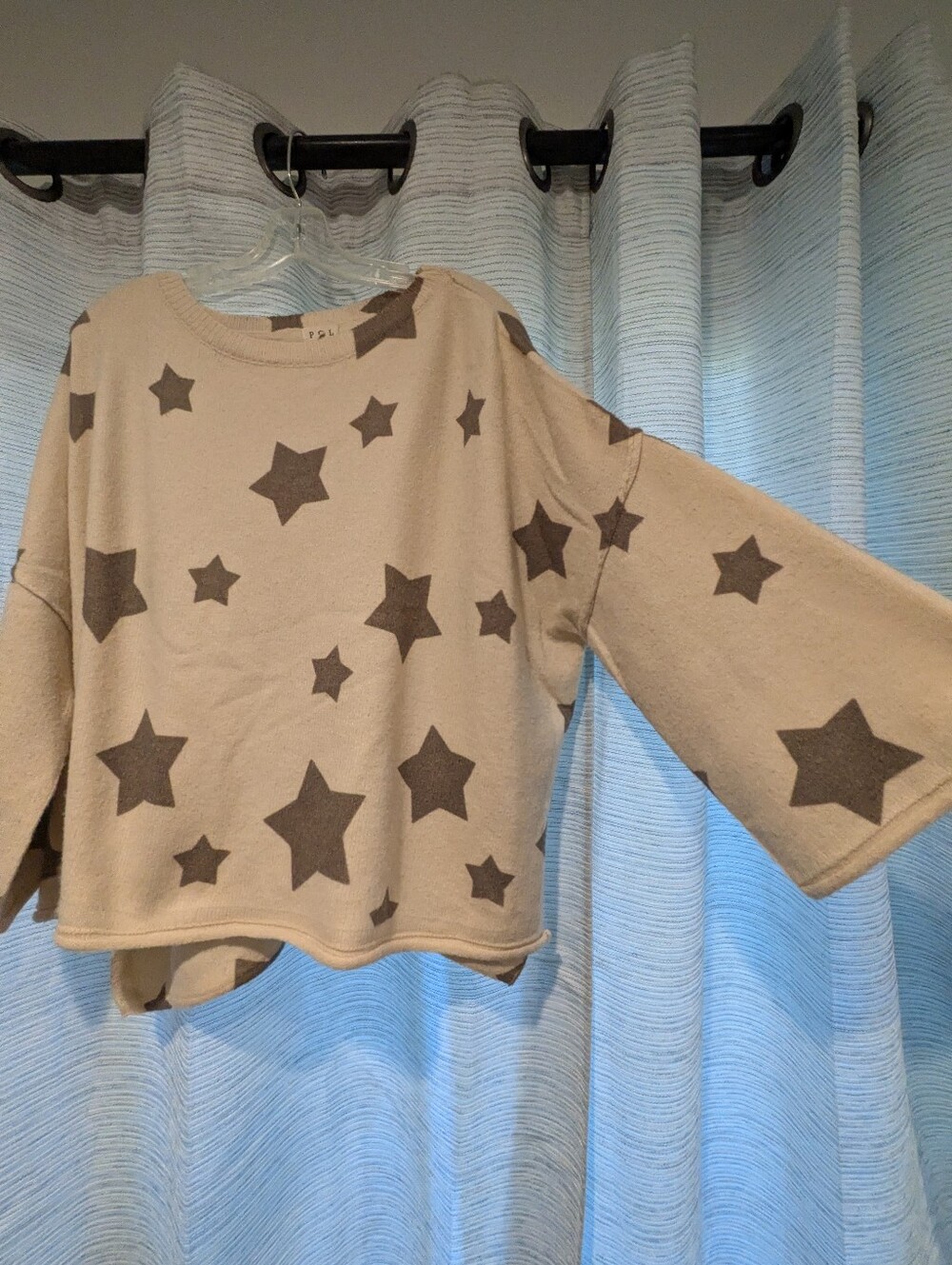 Pol Green Star Print Sweater - S